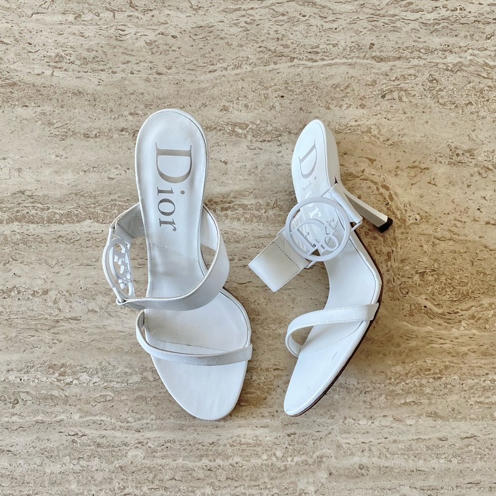 Vintage Dior Logo Sandal Heels